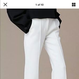 Diane von furstenberg ivory dress pants